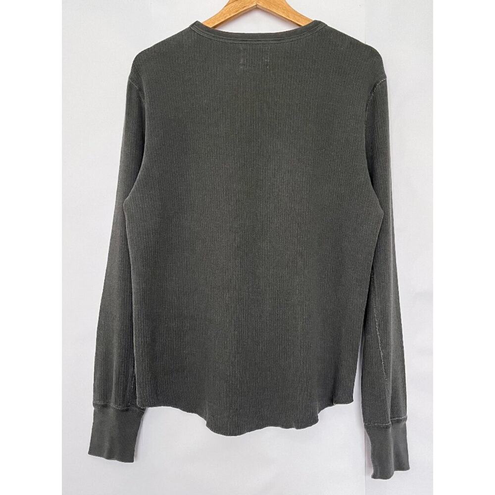 Buck Mason Vintage Thermal Surplus Tee Long Sleeve Waffle Crew Size Medium Gray - Picture 6 of 14